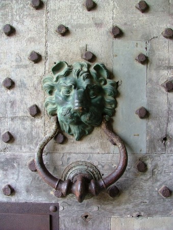 Concrete Lion Door